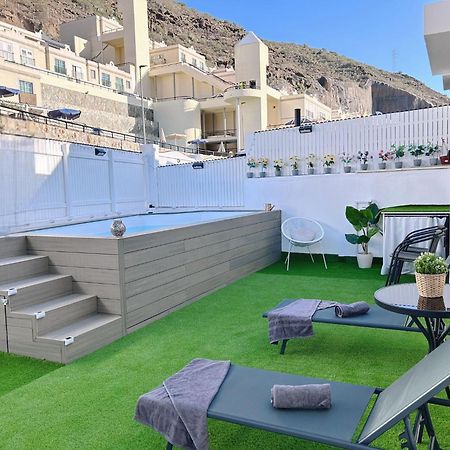 Big Villa Puerto Rico Streetfront With Private Saltwater Jacuzzi Pool, Bbq, Kitchen & 3 Terraces Near Shopping Center Puerto Rico (Gran Canaria) Luaran gambar